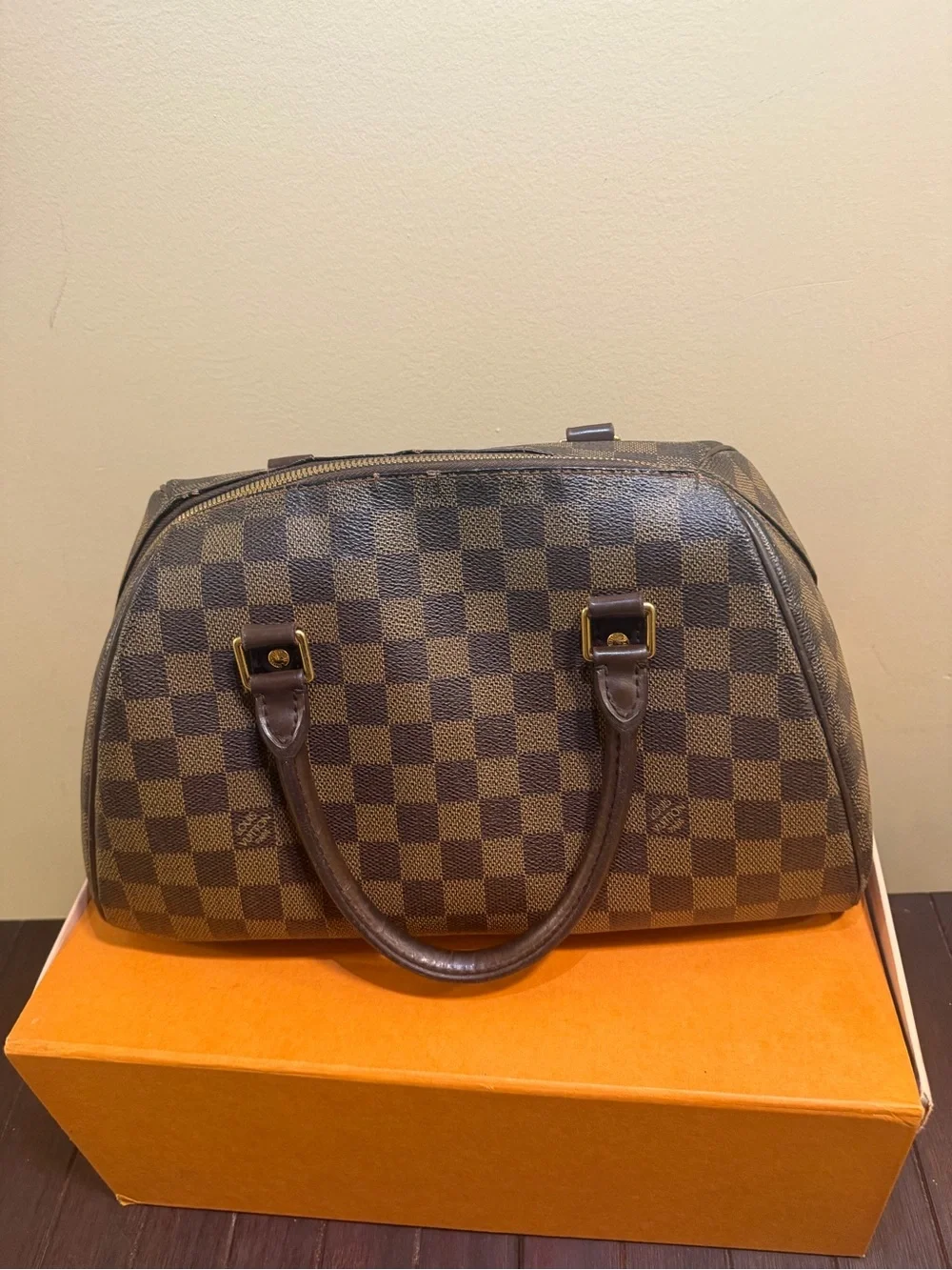 Vintage Louis Vuitton Ribera MM in Damier Ebene, style N41434